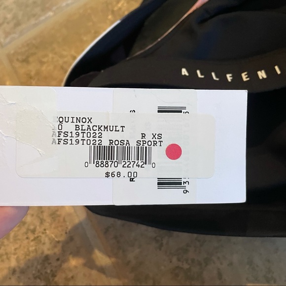 ALL FENIX NWT ROSA SPORTS BRA BLACK MULTI FLORAL - Picture 3 of 4